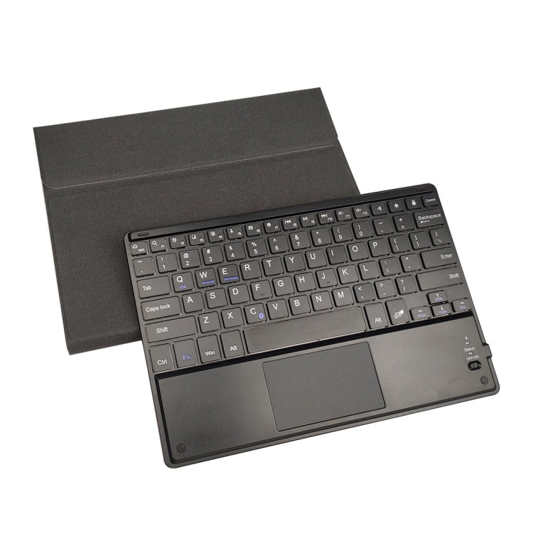 RK102C 분리형 자석 플라스틱 블루투스 키보드 터치패드 + 실크 패턴 TPU 태블릿 케이스 iPad 10.2용, 펜 슬롯 및 거치대 포함, RK102C
