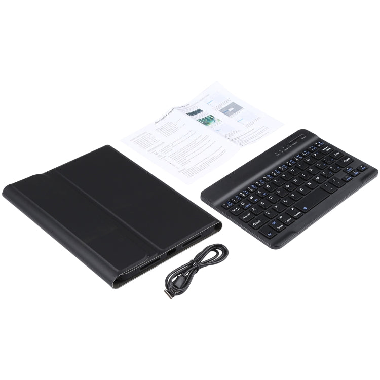 A06 분리형 양가죽 질감 초슬림 TPU 블루투스 키보드 가죽 태블릿 케이스 스탠드 포함 iPad mini 6 / mini 7용, A06