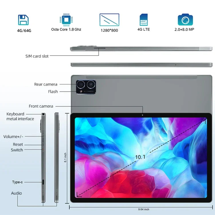 안드로이드 8.0 MTK6750 옥타 코어 1.8GHz, 듀얼 SIM, GPS, OTG, WiFi, BT 지원, 4GB+64GB