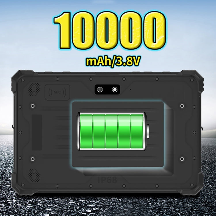 IP68 방수 충격 방지 방진, Android 10.0 MT6771 옥타 코어, GPS/WiFi/BT/NFC 지원, UK 플러그, 8인치 4GB+64GB