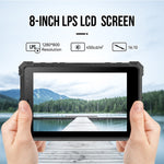 IP68 방수 충격 방지 방진, Android 10.0 MT6771 옥타 코어, GPS/WiFi/BT/NFC 지원, UK 플러그, 8인치 4GB+64GB