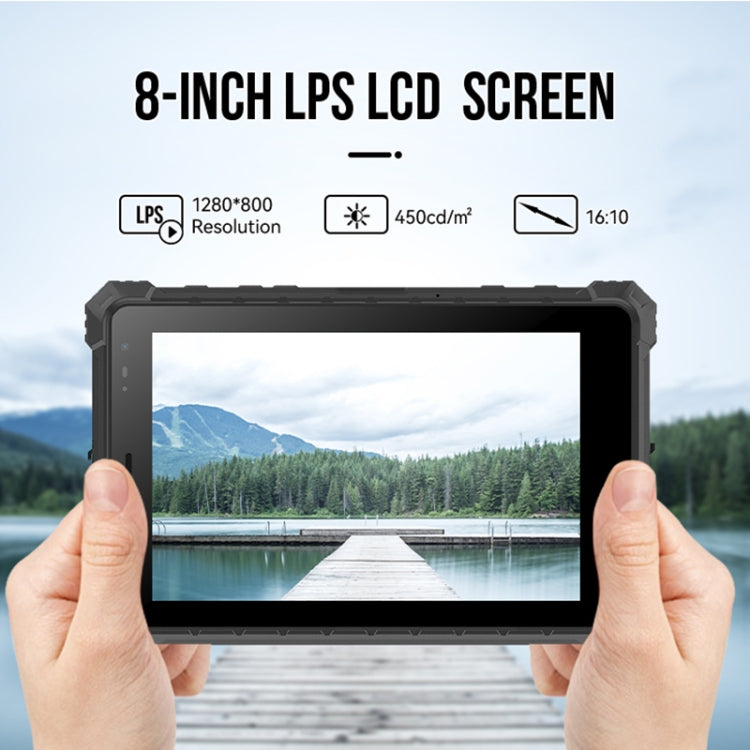 IP68 방수 충격 방지 방진, Android 10.0 MT6771 옥타 코어, GPS/WiFi/BT/NFC 지원, UK 플러그, 8인치 4GB+64GB