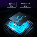 IP68 방수 충격 방지 방진, Android 10.0 MT6771 옥타 코어, GPS/WiFi/BT/NFC 지원, UK 플러그, 8인치 4GB+64GB