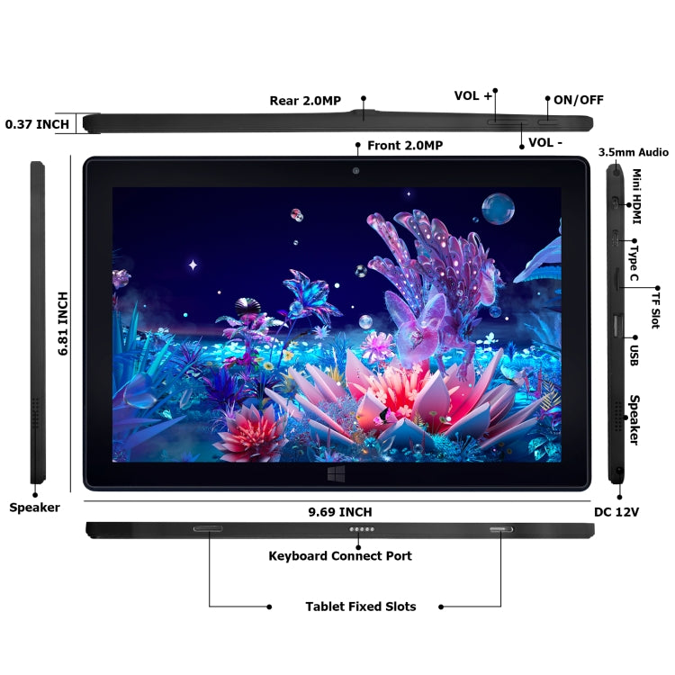윈도우 10, 인텔 셀러론 J3455 쿼드 코어, TF 카드 및 HDMI, 블루투스, 듀얼 WiFi 지원, 키보드 미포함, N4000 4코어 8GB+128GB