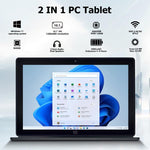 윈도우 10, 인텔 셀러론 J3455 쿼드 코어, TF 카드 & HDMI & 블루투스 & 듀얼 WiFi 지원, 키보드 포함, N4000 4코어 8GB+128GB 키보드 포함