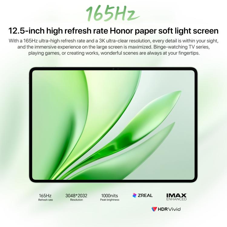 Honor MagicPad3 12.5인치 WiFi 태블릿 PC, 8GB+256GB MagicOS 9.0.1 Qualcomm Snapdragon 8 Gen3 옥타 코어, 8GB+256GB