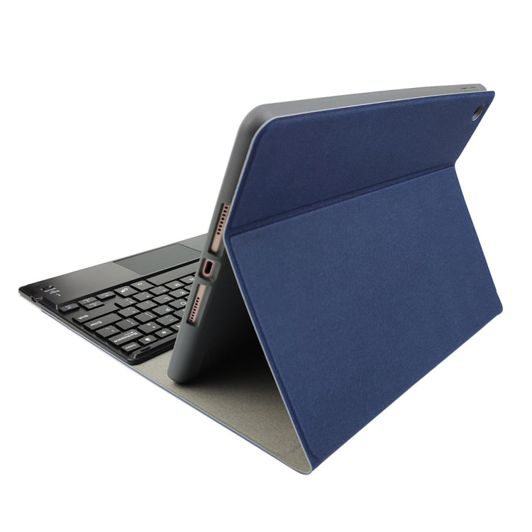 RK109C 분리형 자석 플라스틱 블루투스 키보드 터치패드 + 실크 패턴 TPU 태블릿 케이스 iPad Air 2020용, 펜 슬롯 및 거치대 포함, RK109C