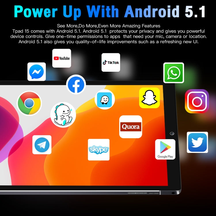 안드로이드 5.1 MT6592 쿼드 코어, 듀얼 SIM 지원, WiFi, BT, GPS, P15 1GB+32GB