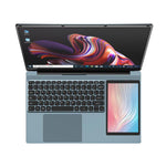 UNIWA ULAP Q15ZR 노트북, 8GB+512GB, 15.6인치 및 7인치 듀얼 디스플레이 윈도우 11 인텔 알더 레이크 N100 옥타 코어, 호주 플러그, 8GB+512GB