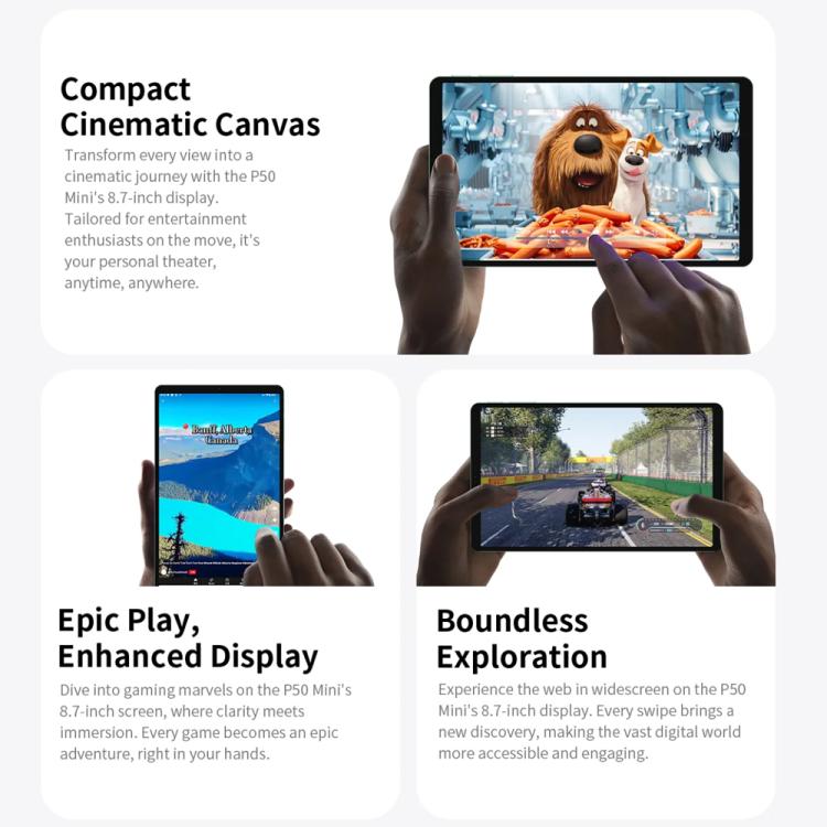 Teclast P50 Mini WiFi 태블릿 PC, 4GB+128GB, 8.7인치 안드로이드 15 Unisoc T606 옥타 코어, P50 Mini