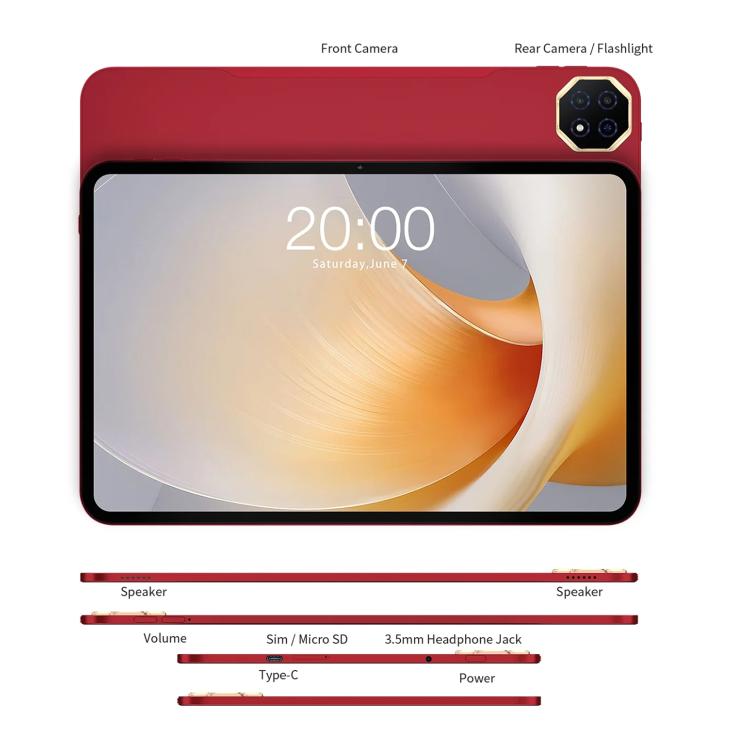 Teclast T65 Plus 4G LTE 태블릿 PC, 8GB+256GB, 13.4인치 안드로이드 15 MediaTek Helio G99 옥타 코어, 듀얼 SIM 지원, T65 Plus