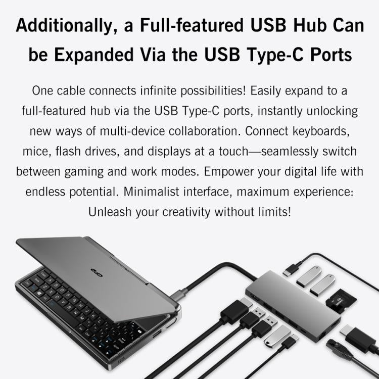 GPD MicroPC 2 핸드헬드 게이밍 PC, 16GB+512GB, 7인치 Windows 11 Pro 인텔 프로세서 N250, 미국 플러그, WMC2573AU, WMC2573EU, WMC2573UK, WMC2573US