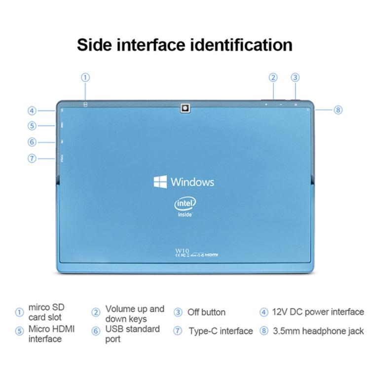 윈도우 10 시스템, 인텔 제미니 레이크 N4120 쿼드 코어 최대 2.6GHz, 키보드 및 스타일러스 펜 포함, 듀얼 밴드 WiFi 및 블루투스, TF 카드 및 HDMI 지원, 미국 플러그, 키보드 및 스타일러스 펜 포함 W10