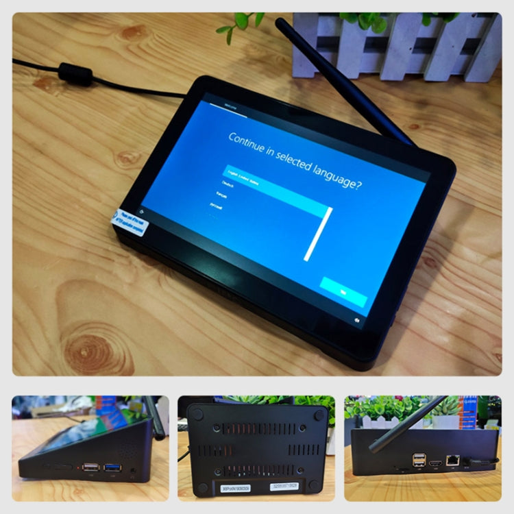 PiPo X9S 올인원 미니 PC, 9.0인치, 4GB+64GB, 윈도우 10 인텔 셀러론 J4105 쿼드 코어, 미국 플러그, 4GB+64GB
