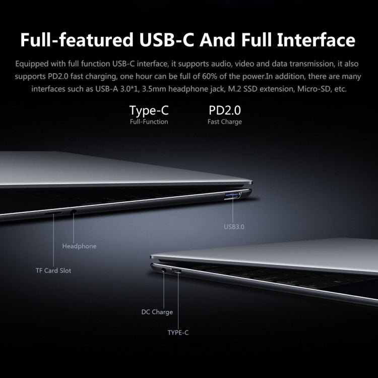 윈도우 10 홈, 인텔 코어 i5-8259U 쿼드 코어 2.3GHz-3.8GHz, 듀얼 밴드 WiFi / 블루투스 / TF 카드 확장 지원 (다크 그레이), i5-8259U 8GB+512GB