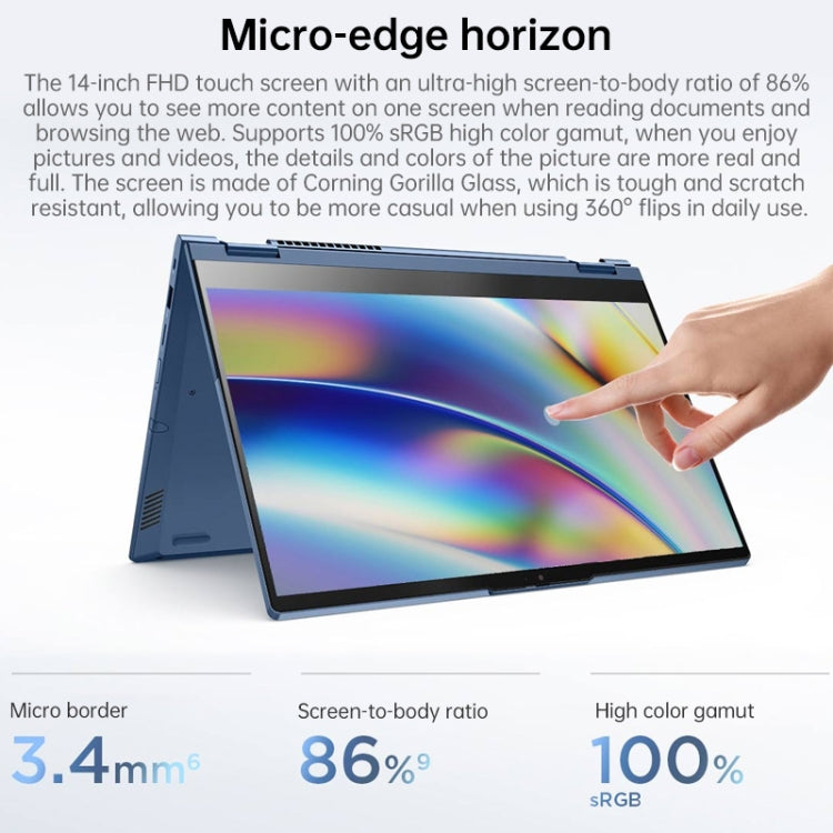 윈도우 10 프로페셔널 에디션, 인텔 코어 i5-1135G7 쿼드 코어 최대 4.2GHz, WiFi 6 & 블루투스 & HDMI 지원, 미국 플러그 (블루), 요가 1JCD 코어 i5