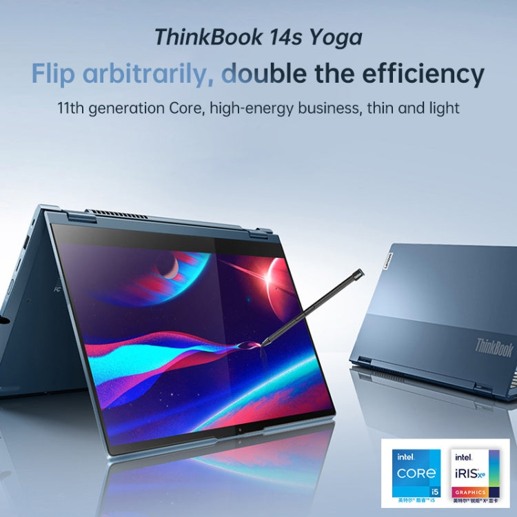 윈도우 10 프로페셔널 에디션, 인텔 코어 i5-1135G7 쿼드 코어 최대 4.2GHz, WiFi 6 & 블루투스 & HDMI 지원, 미국 플러그 (블루), 요가 1JCD 코어 i5