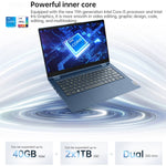 윈도우 10 프로페셔널 에디션, 인텔 코어 i5-1135G7 쿼드 코어 최대 4.2GHz, WiFi 6 & 블루투스 & HDMI 지원, 미국 플러그 (블루), 요가 1JCD 코어 i5