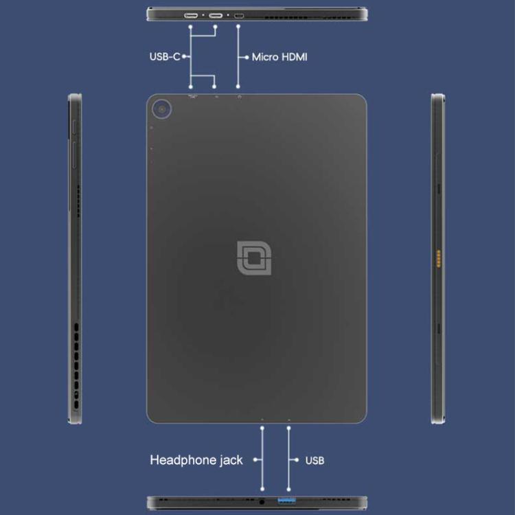 Jumper EZpad V10 플러스 태블릿 PC, 8GB+128GB, 10.1인치 Windows 11 OS Intel Pentium Gold 6500Y 듀얼 코어, 미국 플러그, 8GB+128GB