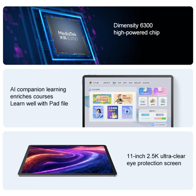 레노버 샤오신 패드 11인치 2025 5G 태블릿, 8GB+256GB, 안드로이드 15, MediaTek Dimensity 6300 옥타코어, 미국 플러그, 8GB+256GB 5G
