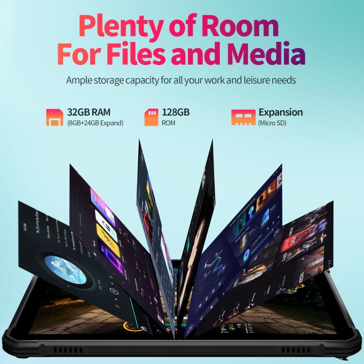 UNIWA UTAB R1040 IP67 방수 러기드 태블릿 PC, 8GB+128GB, 10.1인치 안드로이드 15 Mediatek MT8786 옥타 코어, 네트워크: 4G, 미국 플러그, UTAB R1040