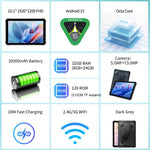 UNIWA UTAB R1040 IP67 방수 러기드 태블릿 PC, 8GB+128GB, 10.1인치 안드로이드 15 Mediatek MT8786 옥타 코어, 네트워크: 4G, 미국 플러그, UTAB R1040