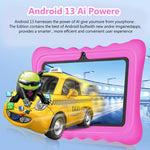 BDF T7 7인치 WiFi 키즈 태블릿 PC, 실리콘 케이스 포함, 2GB+32GB, 안드로이드 8.1 MTK6735 쿼드 코어 CPU, 미국 플러그, 4GB+64GB