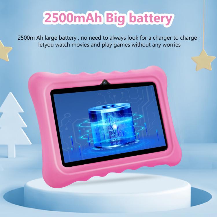 BDF T7 7인치 WiFi 키즈 태블릿 PC, 실리콘 케이스 포함, 2GB+32GB, 안드로이드 8.1 MTK6735 쿼드 코어 CPU, 미국 플러그, 4GB+64GB