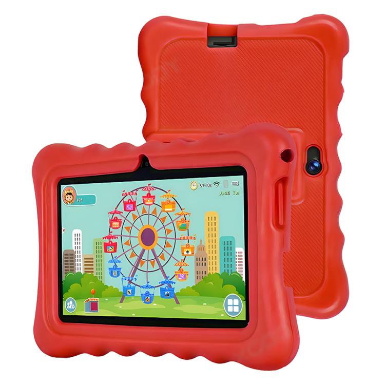 BDF T7 7인치 WiFi 키즈 태블릿 PC, 실리콘 케이스 포함, 2GB+32GB, 안드로이드 8.1 MTK6735 쿼드 코어 CPU, 미국 플러그, 4GB+64GB