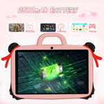 BDF 7인치 WiFi 키즈 태블릿 PC 네자 실리콘 케이스, 2GB+32GB, 안드로이드 8.1 MTK6735 쿼드 코어 CPU, 미국 플러그, 4GB+64GB