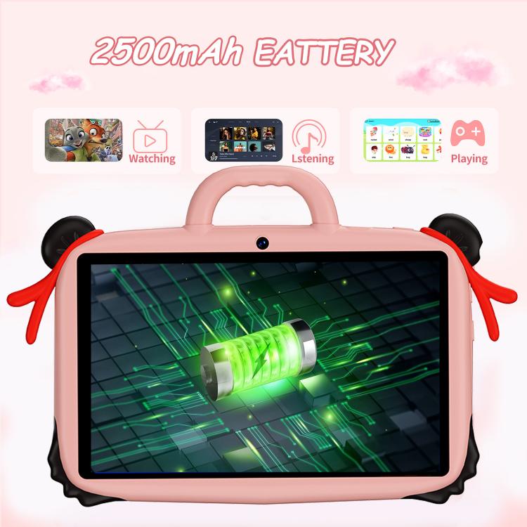 BDF 7인치 WiFi 키즈 태블릿 PC 네자 실리콘 케이스, 2GB+32GB, 안드로이드 8.1 MTK6735 쿼드 코어 CPU, 미국 플러그, 4GB+64GB