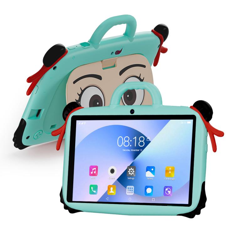 BDF 7인치 WiFi 키즈 태블릿 PC 네자 실리콘 케이스, 2GB+32GB, 안드로이드 8.1 MTK6735 쿼드 코어 CPU, 미국 플러그, 4GB+64GB