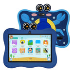 BDF 7인치 WiFi 키즈 태블릿 PC 게 실리콘 케이스, 2GB+32GB, 안드로이드 8.1 MTK6735 쿼드 코어 CPU, 미국 플러그, 4GB+64GB