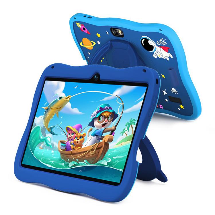 BDF 7인치 WiFi 키즈 태블릿 PC 우주인 실리콘 케이스, 2GB+32GB, 안드로이드 8.1 MTK6735 쿼드 코어 CPU, 미국 플러그, 4GB+64GB