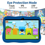 BDF 7인치 WiFi 키즈 태블릿 PC 우주인 실리콘 케이스, 2GB+32GB, 안드로이드 8.1 MTK6735 쿼드 코어 CPU, 미국 플러그, 4GB+64GB