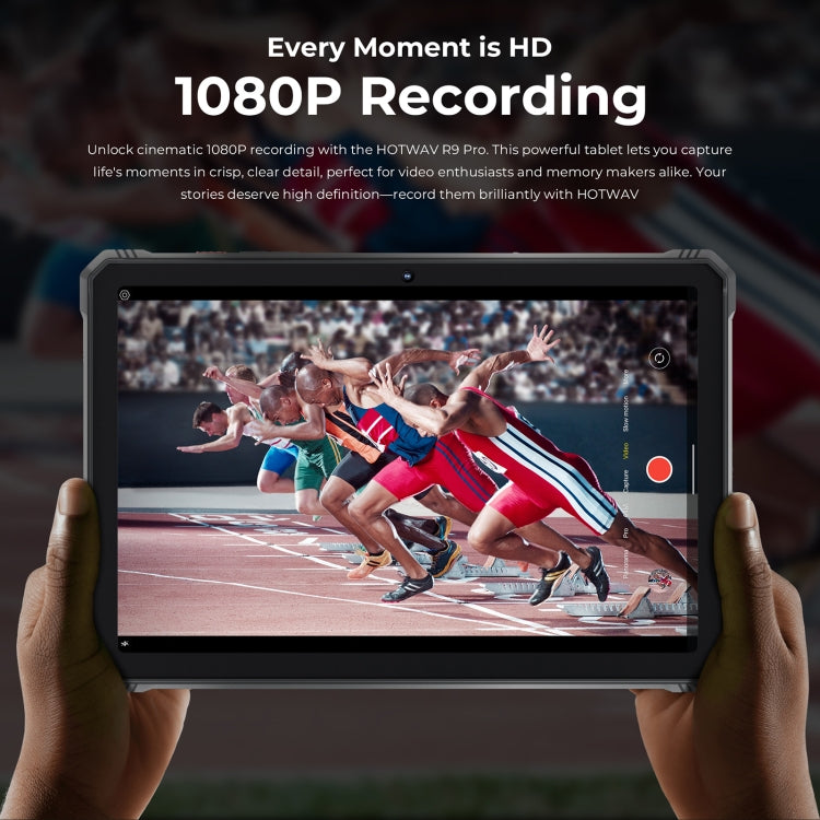 HOTWAV Tab R9 Pro IP68/IP69K 러기드 태블릿, 6GB+256GB, 11인치 Android 14 Unisoc T606 옥타 코어 4G 네트워크, 구글 플레이 포함 글로벌 버전, EU 플러그, Tab R9 Pro