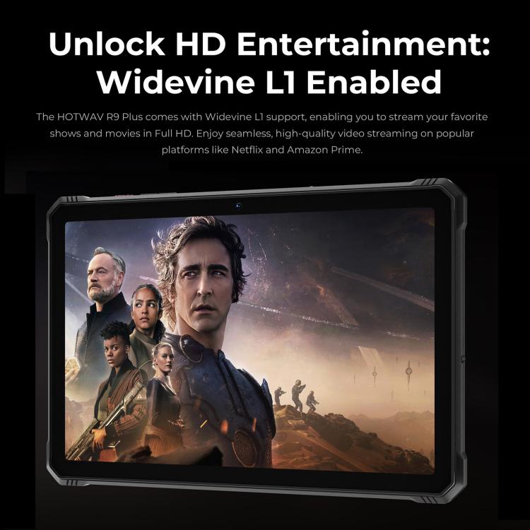 HOTWAV Tab R9 Plus IP68/IP69K 방수 방진 러기드 태블릿, 8GB+512GB, 11인치 Android 14 Unisoc T7280 옥타 코어 4G 네트워크, 글로벌 버전 구글 플레이 포함, EU 플러그, Tab R9 Plus