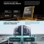 Ulefone Armor Pad 5 Ultra 러기드 태블릿 PC, 12GB+512GB, 11인치 Android 15 MediaTek Dimensity 7400X 옥타 코어 5G 네트워크, EU 플러그, Armor Pad 5 Ultra