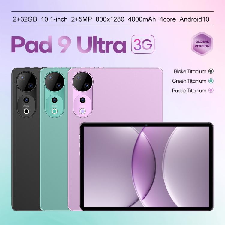 Pad 9 Ultra 10.1인치 3G 전화 통화 태블릿 PC, 2GB+32GB, Android 10 MTK6737 쿼드 코어, 유럽 플러그, 유럽 플러그