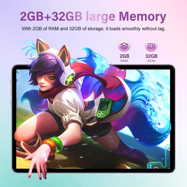 Pad 9 Ultra 10.1인치 3G 전화 통화 태블릿 PC, 2GB+32GB, Android 10 MTK6737 쿼드 코어, 유럽 플러그, 유럽 플러그