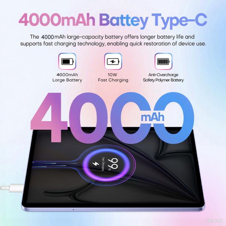 Pad 8 Pro 10.1인치 4G LTE 태블릿 PC 콤보 세트, 4GB+32GB, Android 10 MT6755 옥타 코어, 키보드 / 마우스 / 가죽 케이스 포함, EU 플러그, EU 플러그
