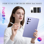 Pad 9 Pro 10.1인치 4G LTE 태블릿 PC 콤보 세트, 4GB+32GB, Android 10 MT6755 옥타 코어, 키보드 / 마우스 / 가죽 케이스 포함, EU 플러그, EU 플러그
