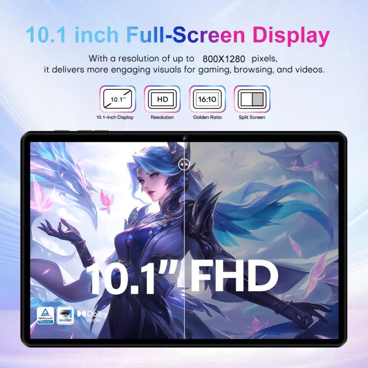 Pad 9 Pro 10.1인치 4G LTE 태블릿 PC 콤보 세트, 4GB+32GB, Android 10 MT6755 옥타 코어, 키보드 / 마우스 / 가죽 케이스 포함, UK 플러그, UK 플러그