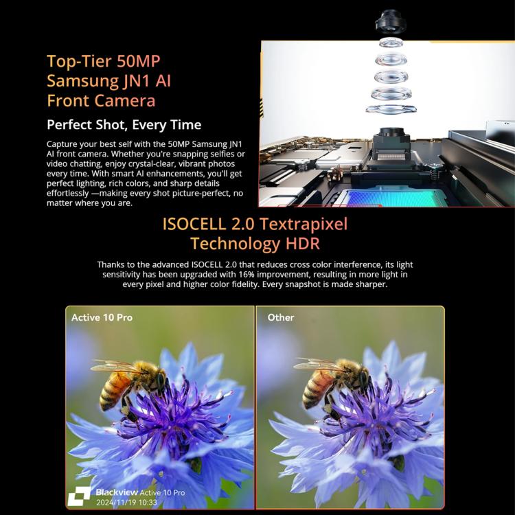 Blackview Active 10 Pro 5G 러기드 태블릿, 12GB+512GB, 10.95인치 Android 14 Dimensity 7300 옥타 코어, 구글 플레이 포함 글로벌 버전, 12GB+512GB
