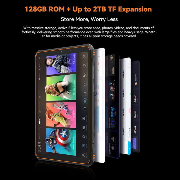 Blackview Active 5 4G 러기드 태블릿, 8GB+128GB, 8.68인치 안드로이드 14 Unisoc UMS9230E T615 옥타코어, 글로벌 버전 구글 플레이 포함, Active 5