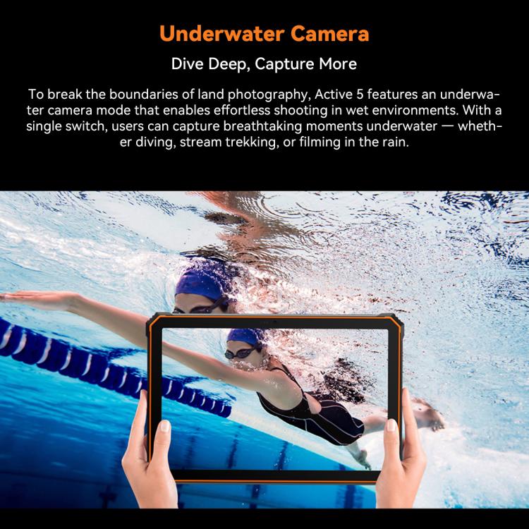 Blackview Active 5 4G 러기드 태블릿, 8GB+128GB, 8.68인치 안드로이드 14 Unisoc UMS9230E T615 옥타코어, 글로벌 버전 구글 플레이 포함, Active 5