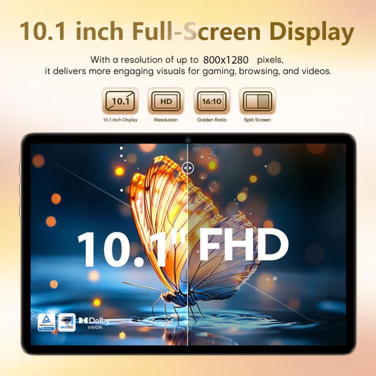 Pad 8 Ultra 10.1인치 3G 전화 통화 태블릿 PC, 3GB+32GB, Android 10 MTK6755 쿼드 코어, US 플러그, US 플러그