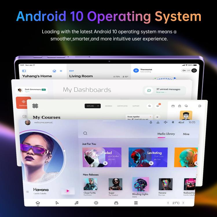 Pad 16 Pro 10.1인치 4G LTE 태블릿 PC, 4GB+32GB, Android 10 MTK6755 옥타 코어, AU 플러그, AU 플러그