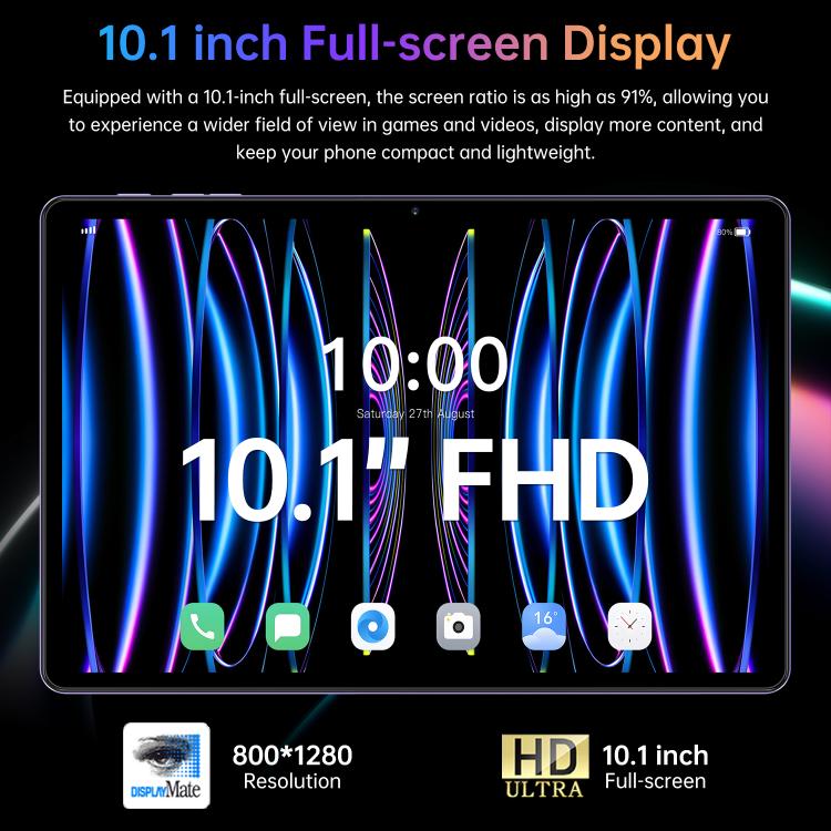Pad 16 Pro 10.1인치 4G LTE 태블릿 PC, 4GB+32GB, Android 10 MTK6755 옥타 코어, AU 플러그, AU 플러그