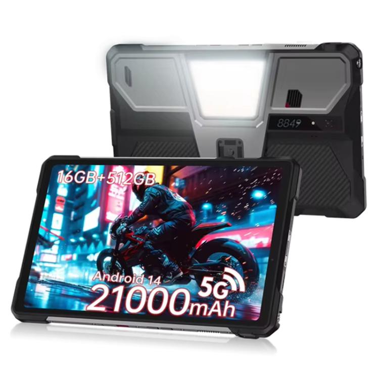 Unihertz 8849 Tank Pad 러기드 태블릿 PC & 프로젝터, 16GB+512GB, 10.95인치 Android 14 Dimensity 8200 옥타 코어 5G 네트워크, EU 플러그, Tank Pad 5G 네트워크